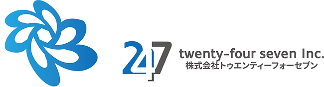 株式会社トゥエンティーフォーセブンのロゴ